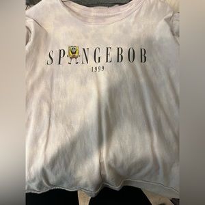 Purple Spongebob 1999 Cropped Tee
